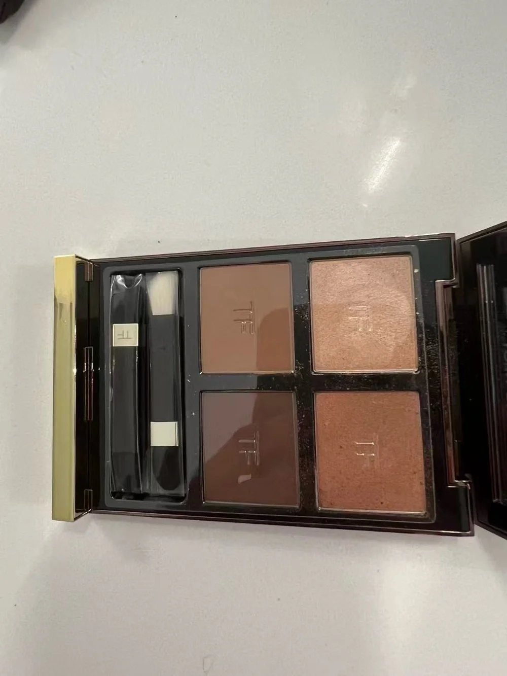 Tom Ford Eye Color Quad 28 De La Crème - Deep Brown & Gold Compact